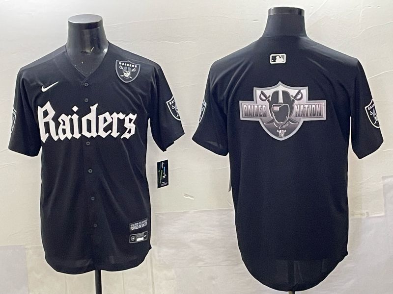 Men 2025 Oakland Raiders Blank Black 6th generation Joint Name Nike Limited NFL Jersey style 013->san francisco giants->MLB Jersey